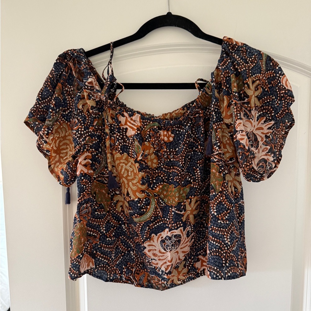 Madewell off shoulder silk top